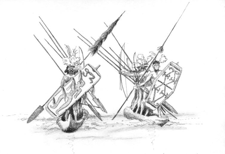09-Nuova Guinea-canoe da guerra tribu dell'interno